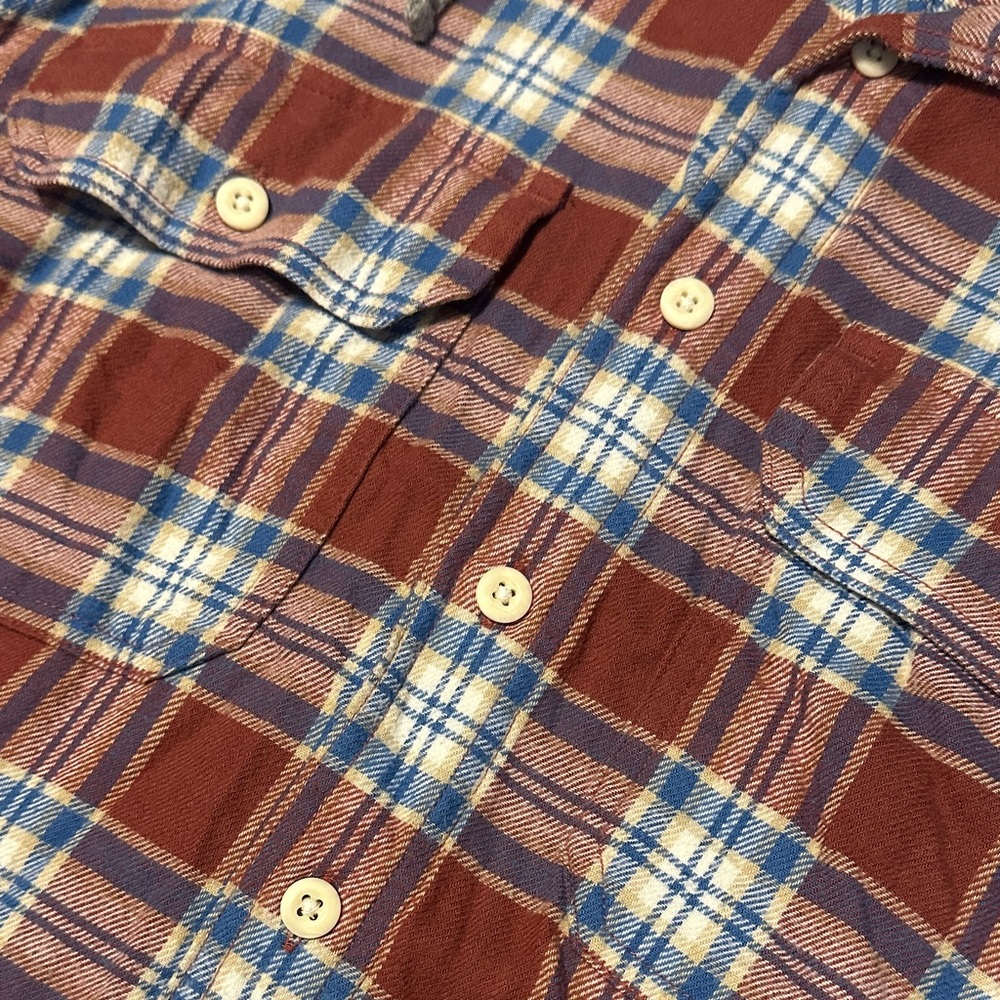 American Eagle Plaid Button-Up Shirt with Hood - Picture 3 of 3